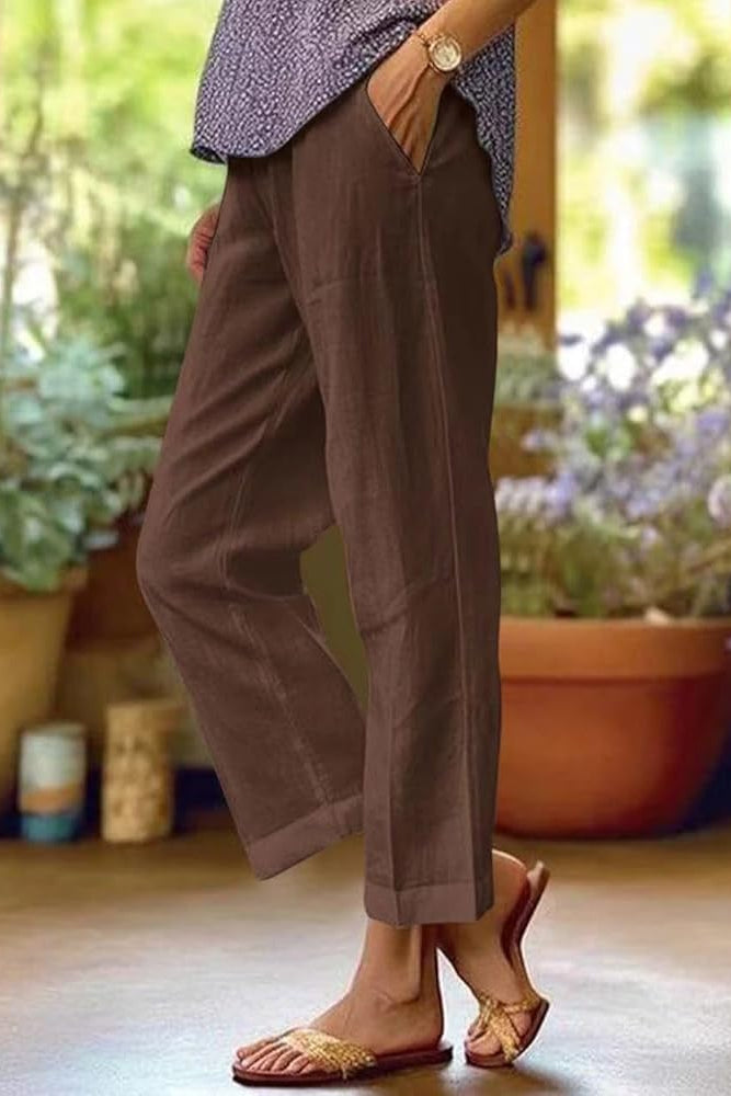 Solana Lightweight Straight-Leg Trousers
