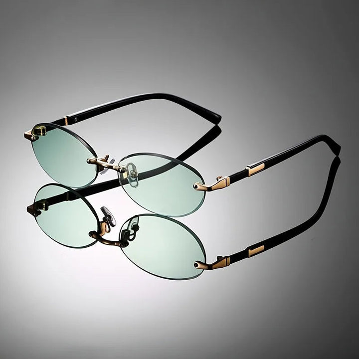 Lennox Rimless Oval Sunglasses