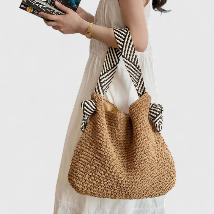 Solana Braided Straw Shoulder Bag