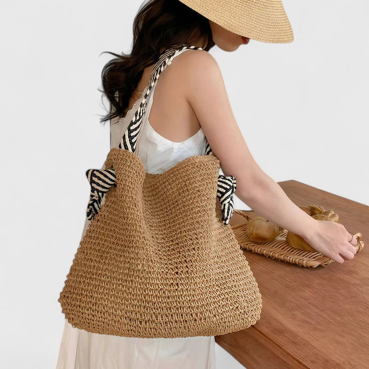 Solana Braided Straw Shoulder Bag