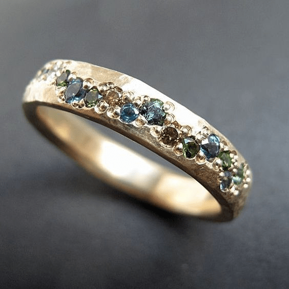 Celestia Multicolor Gold Ring
