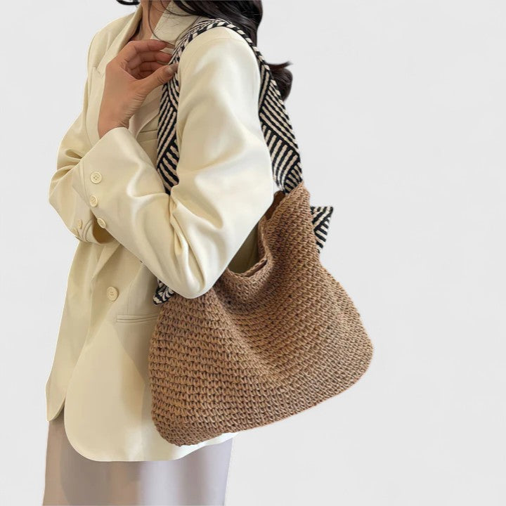 Solana Braided Straw Shoulder Bag