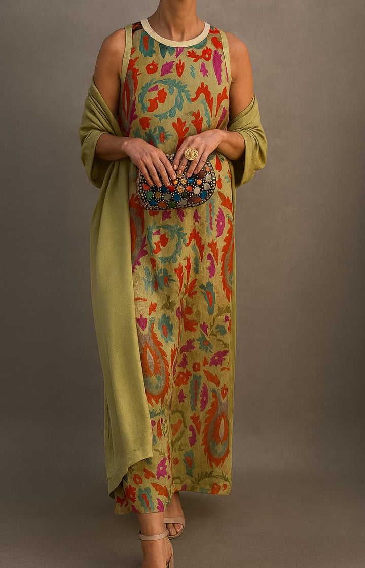 Ravenna Long Dress And Coat Matching Set