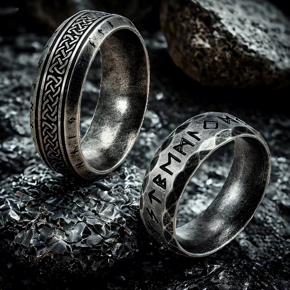 Ragnar Stainless Steel Runes Ring