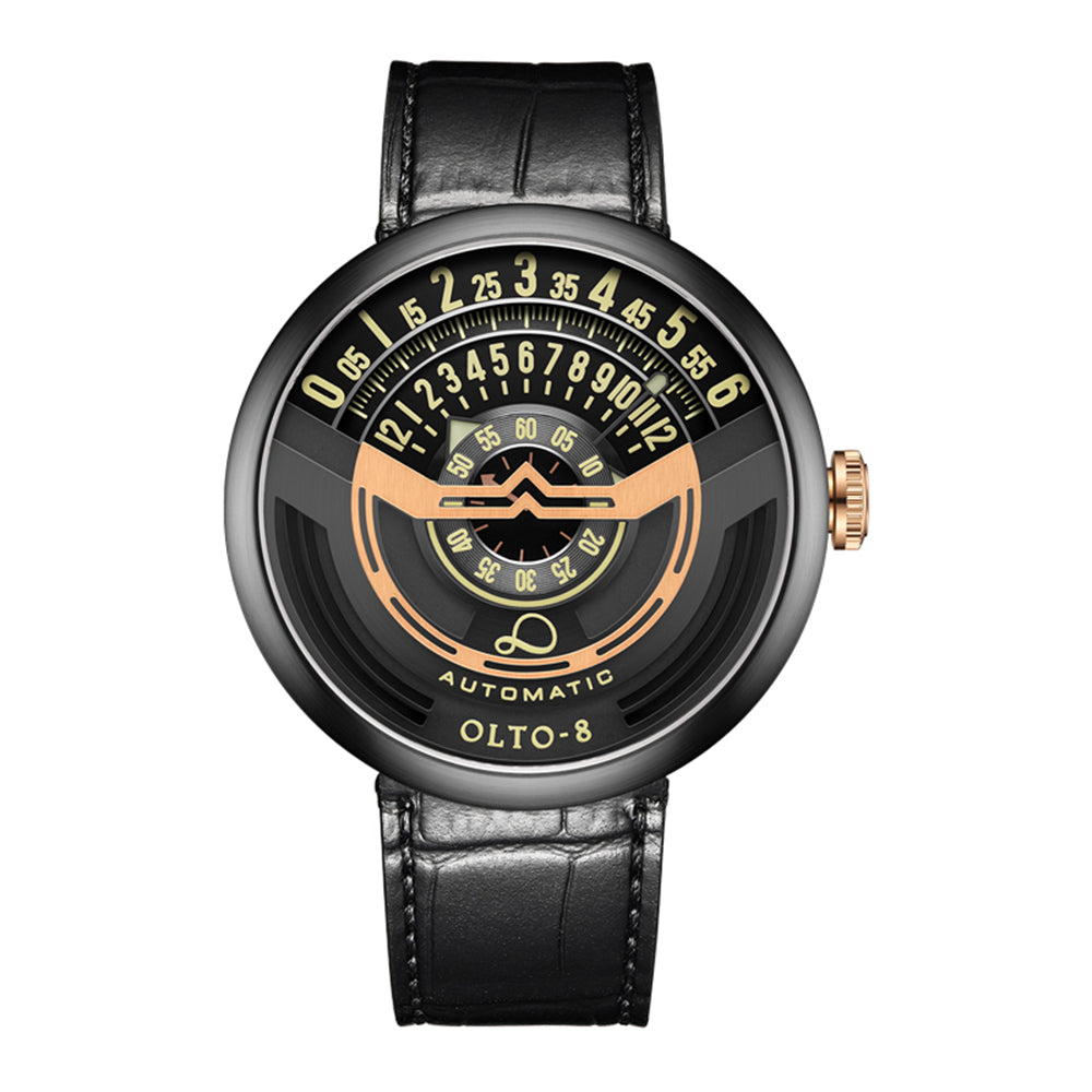Veyron Automatic Mechanical Leather Watch