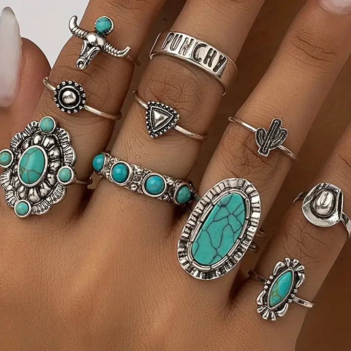 Silverton 10-Piece Western Ring Set