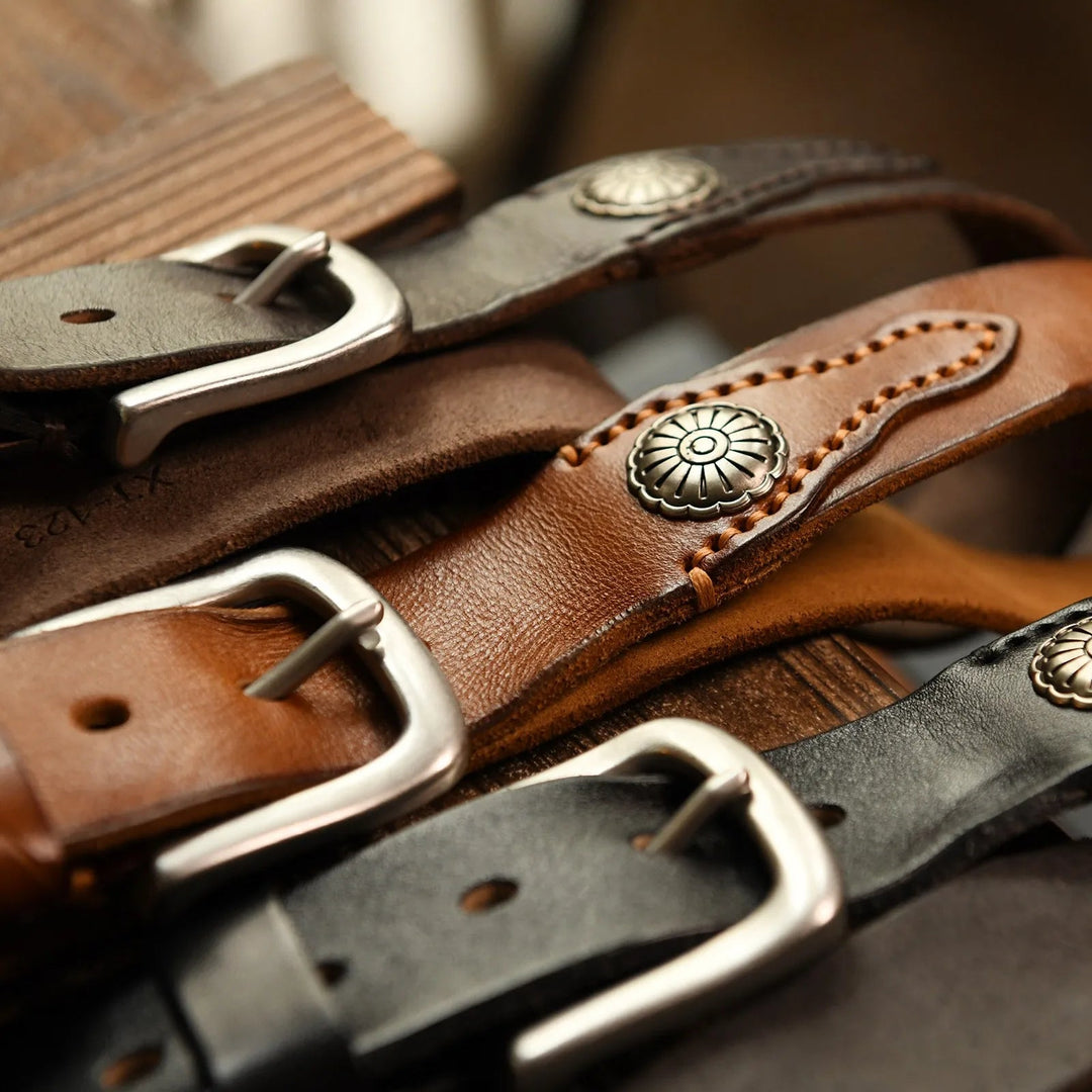 Ranchland Leather Cowskin Belt