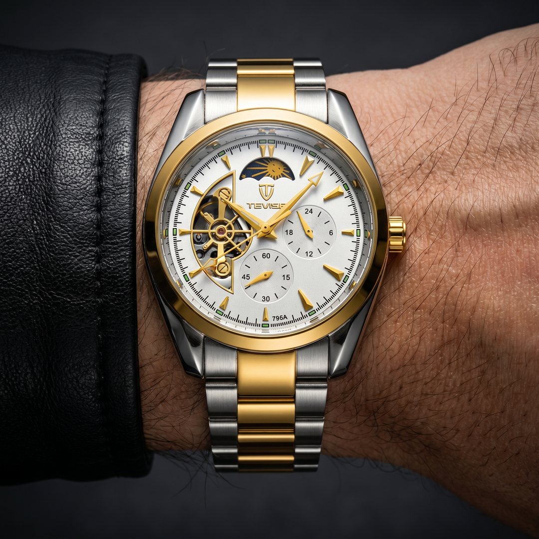 Meridian Automatic Skeleton Moon Phase Watch