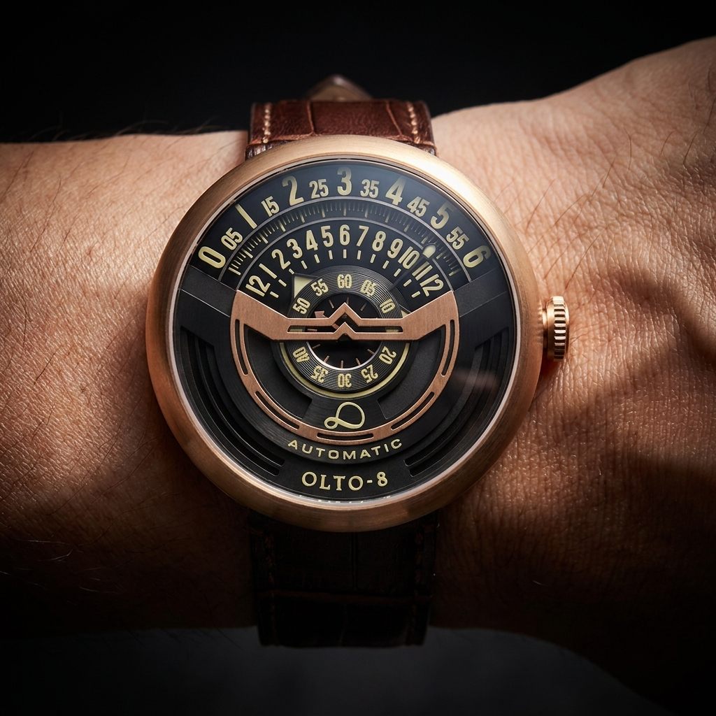 Veyron Automatic Mechanical Leather Watch