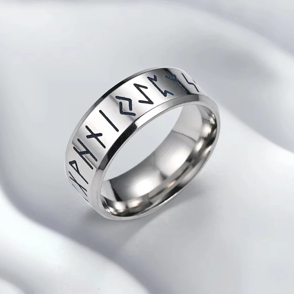 Ragnar Stainless Steel Runes Ring