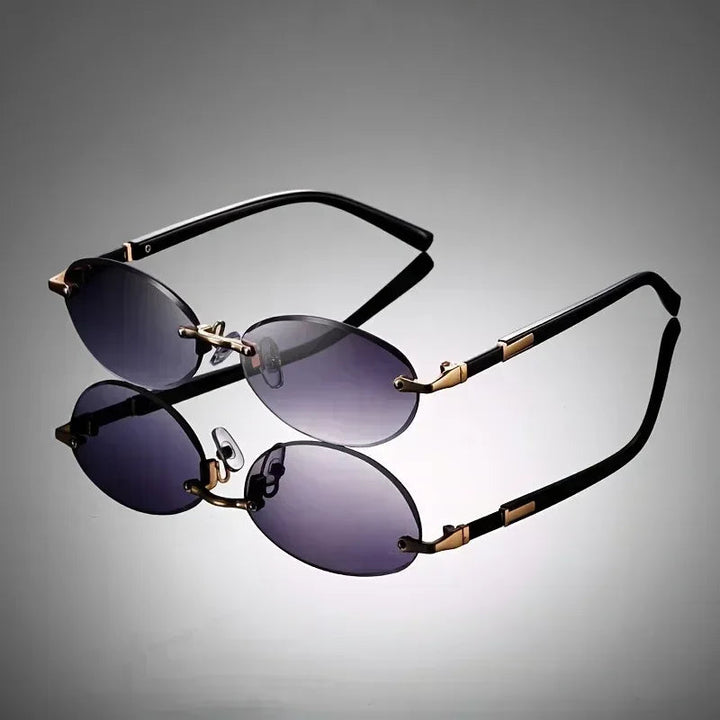 Lennox Rimless Oval Sunglasses