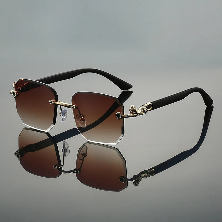 Valenti Frameless Hexagonal Sunglasses