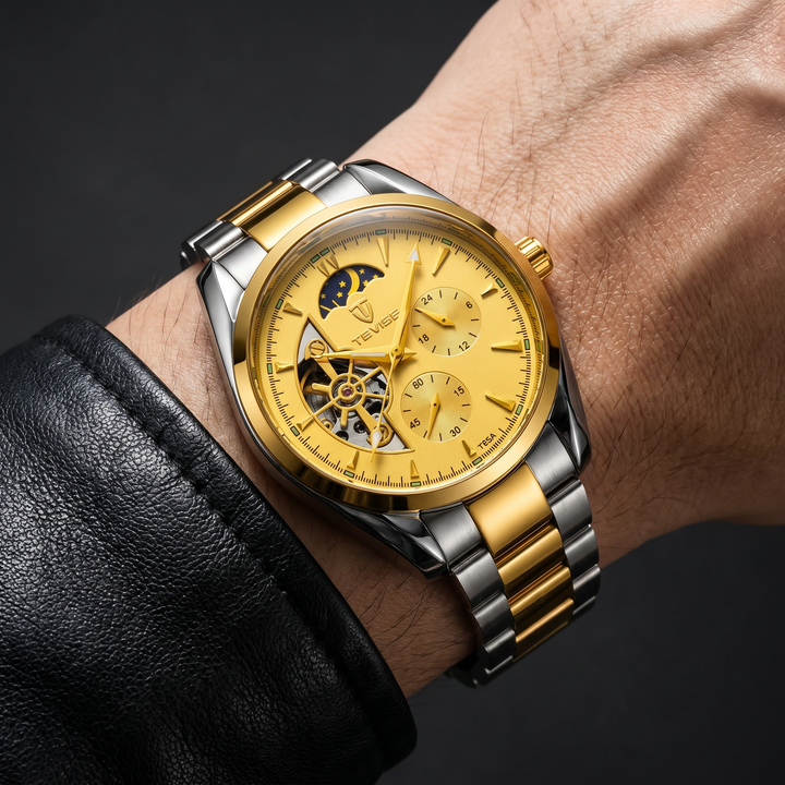 Meridian Automatic Skeleton Moon Phase Watch