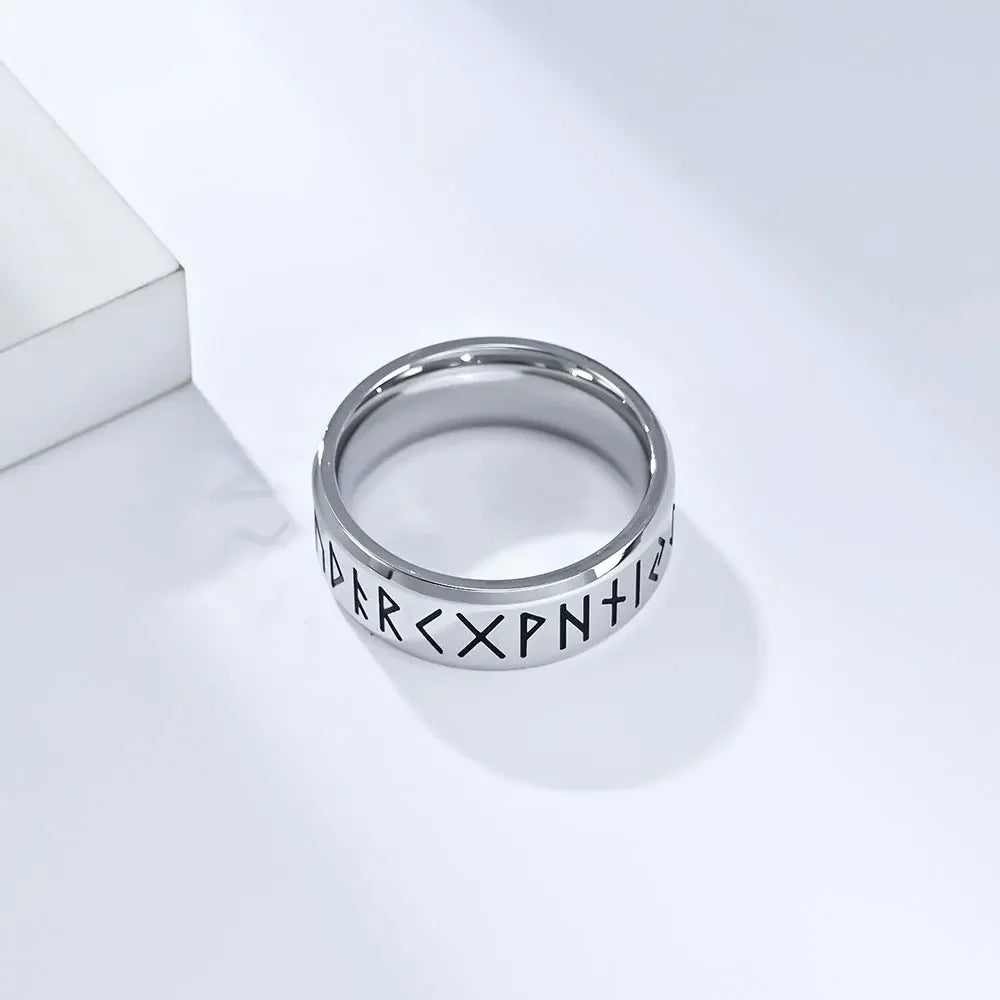 Ragnar Stainless Steel Runes Ring