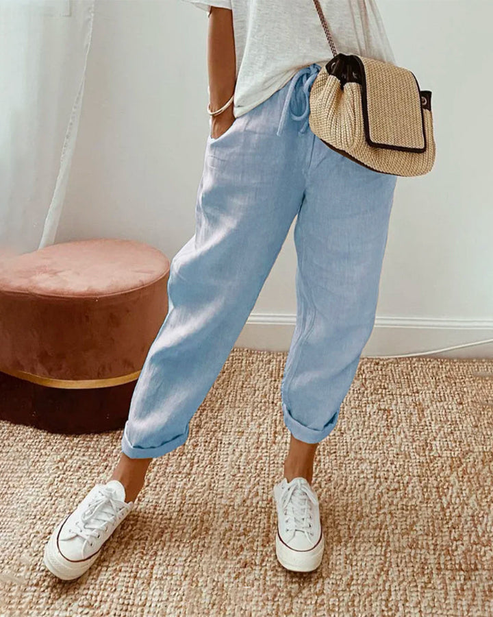 Marina High-Waist Wide-Leg Pants