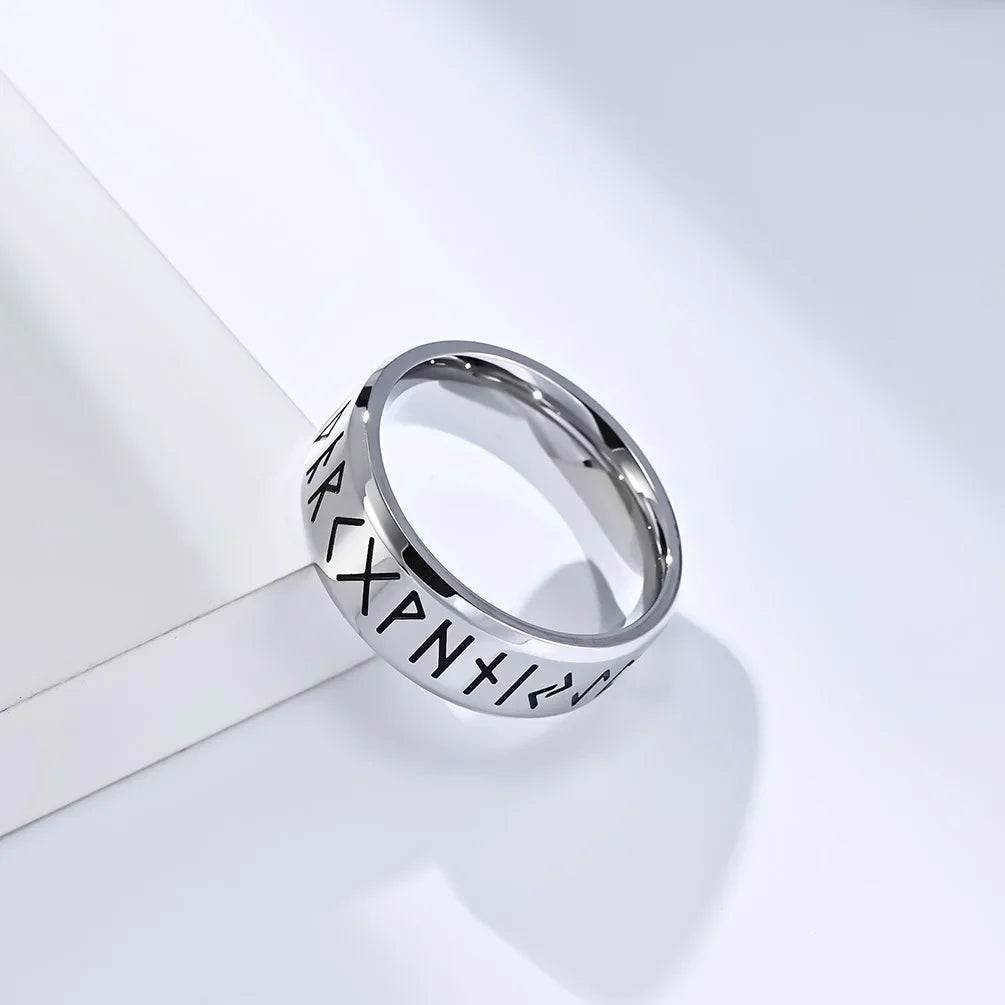 Ragnar Stainless Steel Runes Ring