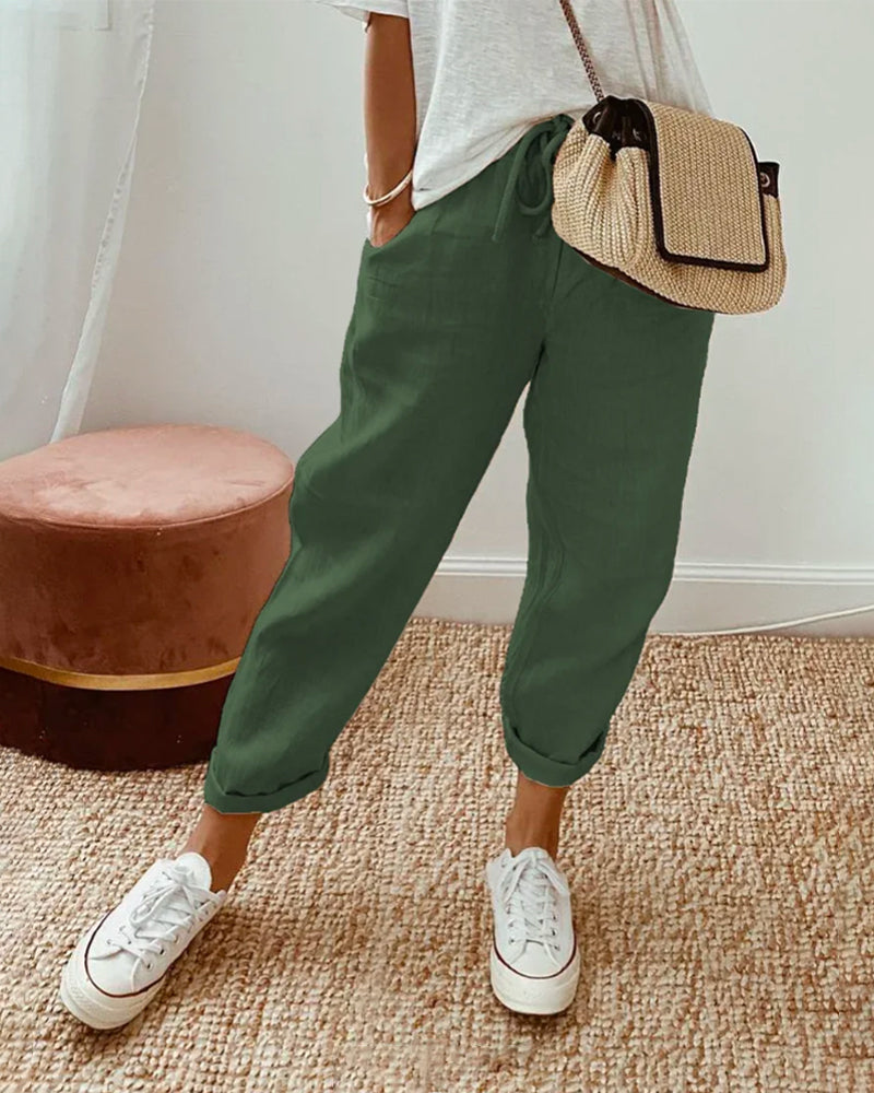 Marina High-Waist Wide-Leg Pants
