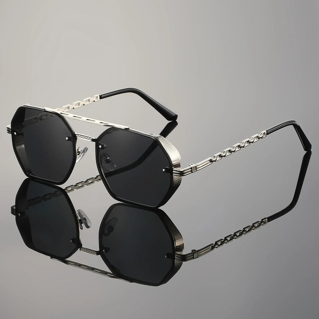 Monarch Gold-Accent UV400 Sunglasses